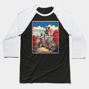 Alton Towers Resort Staffordshire United Kingdom Vintage Travel Tourism Poster Art Baseball T-Shirt